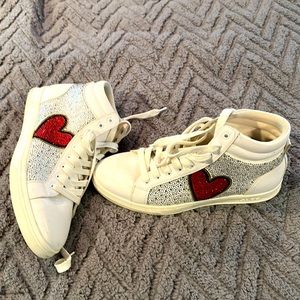 Men’s designer sneakers, rhinestones, genuine, leather